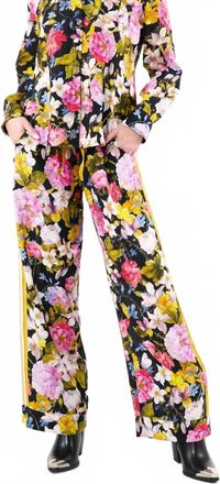 Aratta Flower Bomb Elastic Waist Pants In Night Floral
