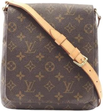 Louis Vuitton Pre-owned Musette Salsa Monogram Schoudertas - Dames - Vintage Schoudertas - Bruin - ONE Size - Leer - Vintage