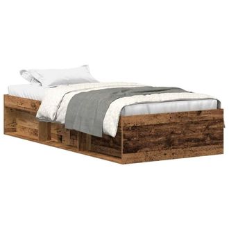 Berkfield Home Bed Frame without Mattress Old Wood 90x190 cm Single Engineered Wood in Brown
