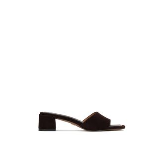 Kazar Wide-heel Suede Mules - Dames - Muiltjes - Bruin - 36 EU - Leer - Schoenen