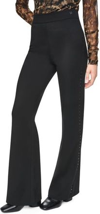 DKNY Pull-On Wide Leg Ponte Pants in Black at Nordstrom, Size X-Small
