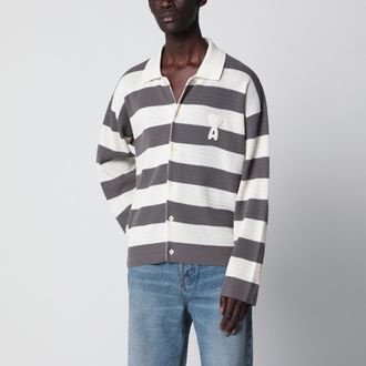 Ami Ami de Coeur striped cotton knit cardigan
