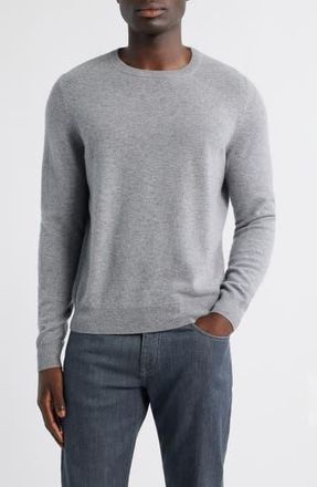 Nordstrom Cashmere Crewneck Sweater in Grey December Heather at Nordstrom Rack, Size Xx-Large