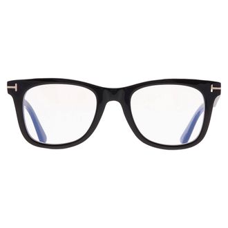 Tom Ford Blue Light Block with Grey Clip-On Square Mens Eyeglasses FT5970-B 001 50
