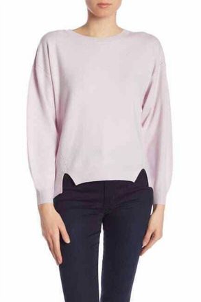 Joie Wool Round Neck High Low Sweater In Pink