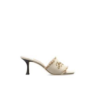 Jimmy Choo London Alexia 70 Muilezels met Hak - Dames - Muiltjes - Beige - 40 EU - Schoenen