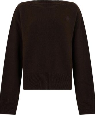Gucci Jersey de Cachemira Bordado - Knitwear - Mujer - Marr&oacute;n - XS