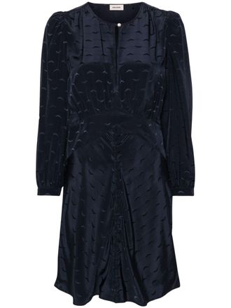 Zadig&Voltaire Abito Rhodri con motivo ali jacquard - Blu