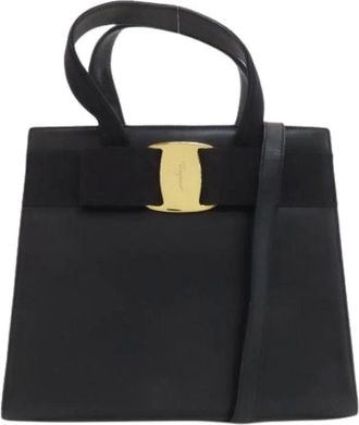 Ferragamo Pre-owned Handbags, female, Black, Size: ONE SIZE Pre-owned Handbag