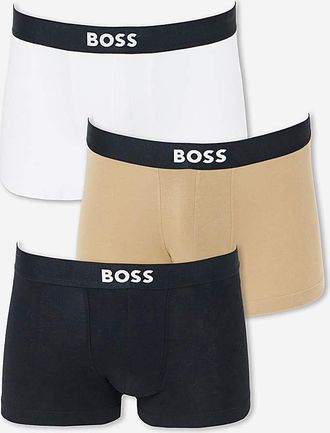 HUGO BOSS 3 Pack Trunk - Beige/White/Black
