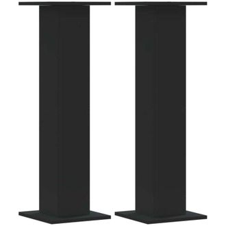 vidaXL Soportes Altavoces 2 Uds Madera Ingenier&iacute;a Negro 30x30x95 Cm Vidaxl