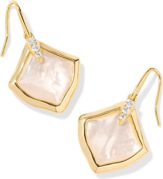 Kendra Scott Womens Joelle Drop Earrings In Ivory Mother-Of-Pearl