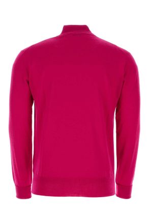 Pantaloni Torino Mens Fuchsia Wool Sweater 0885 Exterior: Virgin Maglieria