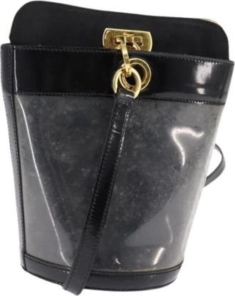 Ferragamo Pre-owned Vinyl Shoulder Bag - Dames - Vintage Tas - Zwart - ONE Size - Vintage