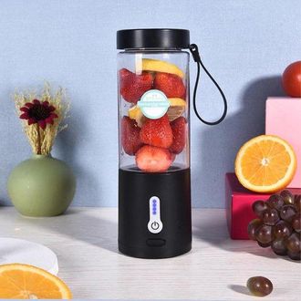 OEM Mini Batidora Port&aacute;til Recargable Con Conexi&oacute;n Usb - Mini Batidora De Frutas - 530 Ml - Negra