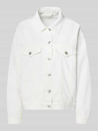 Gina Tricot Jeansjacke mit Brusttaschen in Offwhite, Gr&ouml;&szlig;e XS