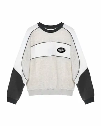 Boys Lie Womens First Pick Paneled Kara Crewneck Sweater In Heather