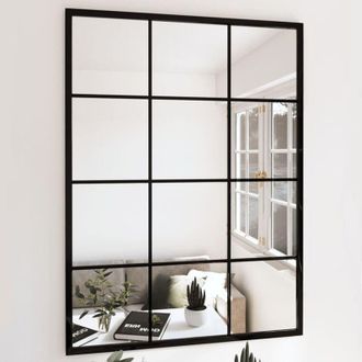 vidaXL Vidaxl - Furniture Limited - Espejos de pared 3 uds metal negro 80x60 cm