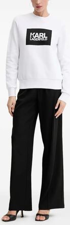 Karl Lagerfeld Felpa con stampa logo - Bianco