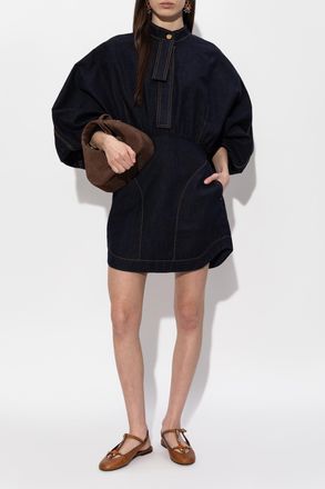 Zimmermann Oversize Denim Dress, Womens, Navy Blue