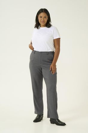 Kaffe Curve Pants Suiting Loose fit Dark Grey Melange