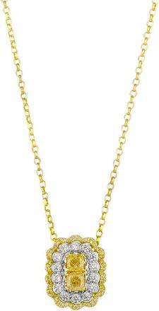 Le Vian Yellow Diamonds 14K Two-Tone 0.99 Ct. Tw. Diamond Pendant Necklace