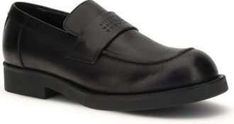 Maison Margiela Mens Loafers With Visible Topstitching Black