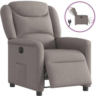 vidaXL Sill&oacute;n Reclinable El&eacute;ctrico Tela Gris Taup&eacute; Vidaxl