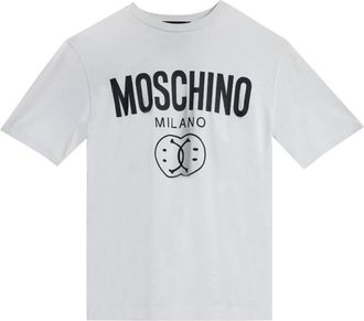 Moschino Two Smile T-Shirt - Heren - T-shirts - Grijs - S - Katoen - Tops
