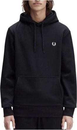 Fred Perry Bold Branding Hooded Sweatshirt - Heren - Hoodies - Zwart - M - Katoen - Hoodies & sweatvesten