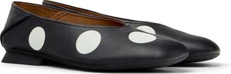 Camper Casi Myra Twins Polka Dot Ballerina Flat in Black at Nordstrom, Size 40