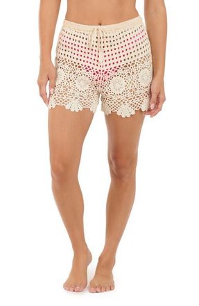 Citrus Crochet Cover-Up Shorts in Natural at Nordstrom, Size X-Small