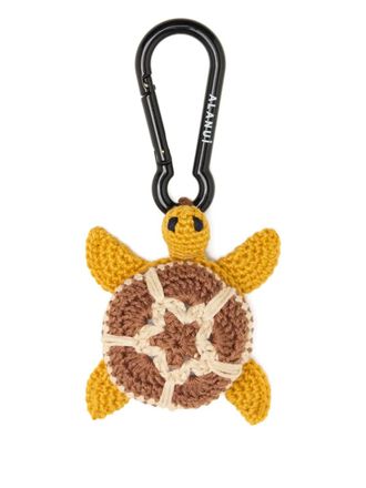 Alanui Turtle crochet keyring - Yellow