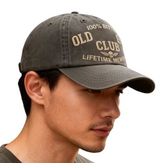 Generic Old Fuckers Club-Vintage Baseball Cap, Adjustable 3D Handmade Embroidery Distressed Funny Hat, Vintage Baseball Cap Prank Object for Men and Women Gra