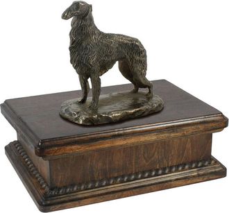 OEM Lebrel Ruso Borzoi, Borzoi, Barzoi Iv - Urna Para Cenizas De Perro, Urna Cl&aacute;sica Con Estatuilla, Urna Elegante Con Perro De Art-dog