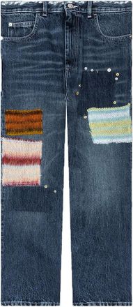 Marni Jeans con applicazione logo - Blu