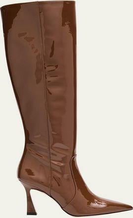 Stuart Weitzman 85mm Vinnie Patent Leather Knee-High Boots