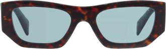 Prada Petrol Green Rectangular Mens Sunglasses PR A01S 18Z40K 53
