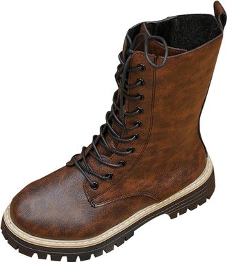 Generic Brown Ladies Casual Footwear with Zipper Lace-Up and Thick Sole for Everyday
