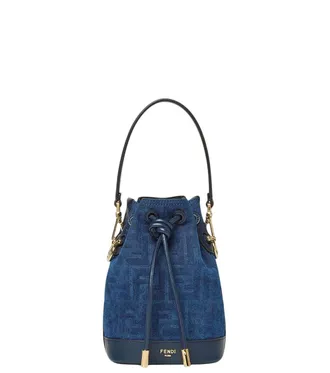 Fendi Blue Mon Tresor Mini Bucket Bag
