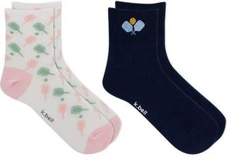 K. Bell Socks Assorted 2-Pack Pickleball Quarter Socks in Asst at Nordstrom, Size 9