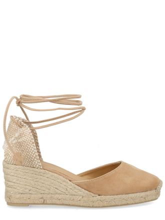 Castaner Cute Leather Jute Wedge Sandals