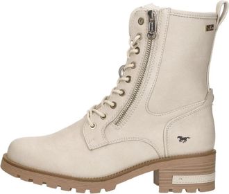 Mustang Veterschoenen Hoog - Dames - Veterlaarzen - Beige - 39 EU - Schoenen