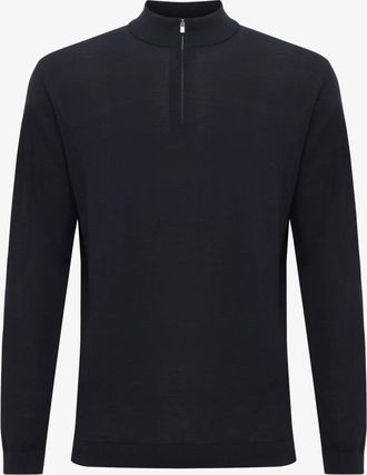 Gentiluomo Merino Turtle Zip | Donkerblauw