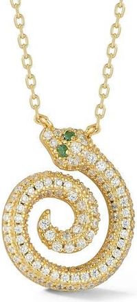 Glaze Jewelry Swirl Snake Pendant Necklace in Gold at Nordstrom Rack