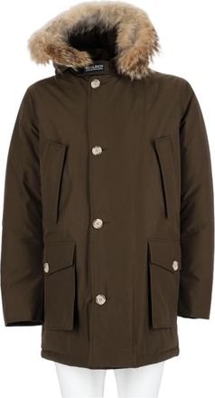 Woolrich Green Padded Fur-Lined Hood Down Jacket