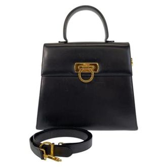 Ferragamo Pre-owned Handbags, female, Black, Size: ONE SIZE Pre-owned Leather Handbag