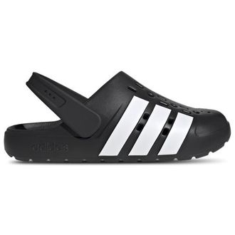 adidas Mens adidas Adilette Clogs - Shoes Black/White Size 10.0