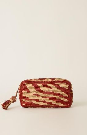 BTB Los Angeles Sahara Cosmetic Bag in Natural/rust at Nordstrom