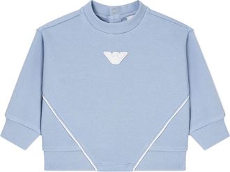Emporio Armani Eb000831Af14503 Eagle Logo Sweatshirt - male - Emporio Armani - Kids Sweatshirts - Blue - 12 M - Kids